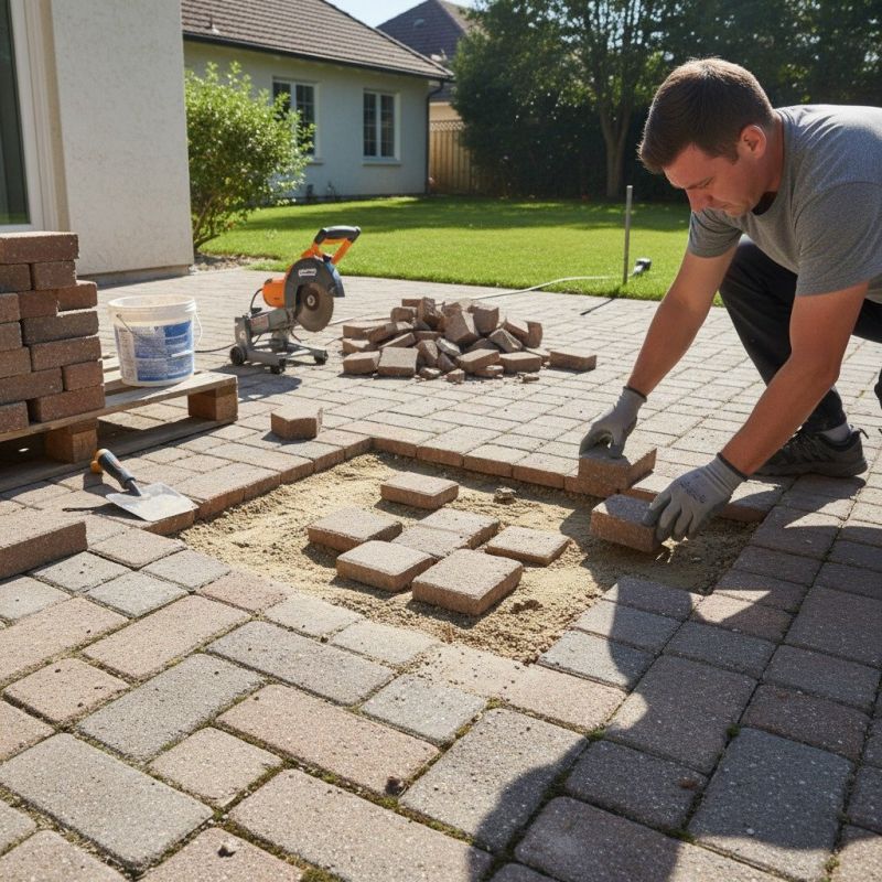 Local Brick Patio Installation pros at work